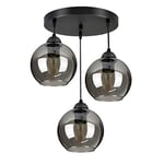 FKL DESIGN Home Deco Plafonnier Lampe suspendue Lampe murale Lampe de table Lampe suspendue Boule noir gris blanc Lampe de la série N100 différentes versions (ER3)