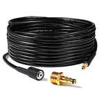 YUET 15M 50Ft High Pressure Washer Replacement Hose for Karcher K Series Domestic Washers K2, K3, K4, K5, K7,Click Bayonet to M22-14mm Thread for Kärcher with Screw Thread Outlet Only