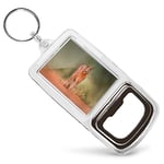 Acrylic Bottle Opener Keyring  - Caracal African Lynx Cat  #3170