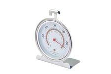 MasterClass Thermomètre de réfrigérateur, grand thermomètre de congélateur, acier inoxydable, 10 cm, argenté