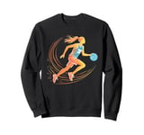 Funny Retro Vintage Basketball Girl Jersey Number 30 Graphic Sweatshirt