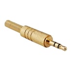 3.5mm Stereo 3 Pole Gold Plated Headphone Plug Solder Audio 3.5 Cable Connector