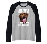 Chocolate Labrador Lover Funny The Lab Food Lab Mom Dad Raglan Baseball Tee