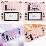 Coque Souple En Tpu Pour Nintendo Switch ¿¿Tui Mignon Violet Rose Lapin Coque De Protection Ns Joy-Con Bo?Tier De Contr?Leur