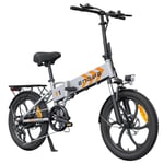 Engwe P1 Vélo Électrique Pliant 20*2,3 Pouces De Large Pneus Moteur 250 W Batterie 36 V 13 Ah 25 Km/H, Double Frein À Disque Corps En Alliage D'aluminium Shimano 7 Vitesses Ip54 Étanche - Argent