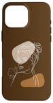 iPhone 16 Pro Max Line Art Abstract Minimalist of Women Beauty Silhouette Case