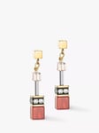 COEUR DE LION Cube Bead Drop Earrings, Red/Multi