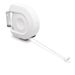 12m Retractable Clothes Reel Double Washing Line Wall Mounted Outdoor Indoor