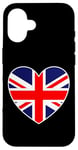 iPhone 16 I Heart United Kingdom - Fun English, Scottish, Welsh, Irish Case