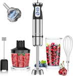 Hand Blender 1000W, Housiwill 5-in-1 Electric Stick Blender, 24 Speed Black 