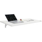 Table pliante murale, 1200 mm x 500 mm, table a abattant murale, avec support en fer, bureau flottant pour les petits espaces, bureau a domicile,