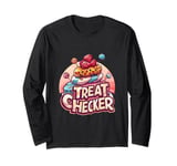 Treat Checker Funny Candy Food Munchies Halloween Snack Fun Long Sleeve T-Shirt