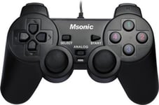 Vko Mn3329bk Msonic Usb Gamepad With Vibration Function, Pc/Ps3 Mn3329bk