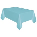 Unique- Nappe en Plastique-2,74 m x 1,37 m-Couleur Sarcelle, Solide, 46864, Teal, 107.9 x 53.9 inch (Rectangular)