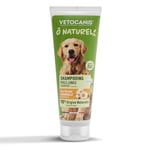 Vetocanis - Ô Naturel - Shampoing Chien à Poils Longs Naturel & Vegan avec Parfum pour Chien à l'eau Florale de Camomille Bio - Contient 98% d'Ingrédients d'origine Naturelle - 250 ML