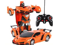 Leantoys Auto Robot 2W1 Pilot R/C Światło Dźwięk Drift Pomarańczowy