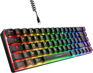 2024 Nouveau - K208 Clavier Gamer Filaire Tkl Compact (Français Azerty) 69 Touches Rgb - Câble Usb Type C Détachable Plug & Play - Pc/Ps4/Ps5/Xbox - 23 Touches Anti-Ghosting[Cla170018]