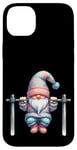 Coque pour iPhone 14 Plus Funny Working Out Gnome With Pull-Up Bar For Fitness Lover