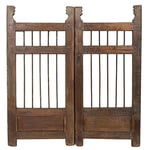 Biscottini Porte en Bois pour extérieur 103x4x98 cm | Porte de Jardin avec Double Porte | Porte de Jardin extérieur Vintage restauré