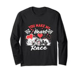 You Make My Heart Race – Valentine’s Day Car Racing Love Long Sleeve T-Shirt