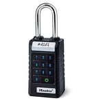 Master Lock 6400EURLJENT Cadenas Bluetooth pour Applications Professionnelles [Bluetooth Compatible avec Smartphones] [Anse Longue] [Etanche] Noir