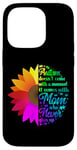 iPhone 14 Pro Autism Manual Mom Mother Mama Flower Rainbow Case