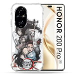 Cokitec Coque Renforcée pour Honor 200 Pro 5G Manga Demon Slayer Blanc