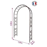 Louis Moulin 3166 Arche Jardin avec Décor Romantique Métal Fer Vieilli 130 x 250 cm