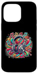 Coque pour iPhone 14 Pro Max Casque hip-hop urbain rétro vintage dj fantaisie graffiti