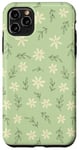 Coque pour iPhone 11 Pro Max Fleurs sauvages botaniques esthétiques vert sauge clair