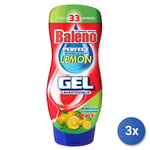 3x Baleno Gel Lave-Vaisselle 650 Ml. Citron Made IN Italy