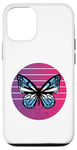 Coque pour iPhone 15 Pro Papillon Argentine bleu blanc noir nature drapeau