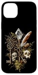 iPhone 14 Plus Crystal skull and key motif - Goblincore Case