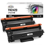 INK4U TN2420 Toner Compatible pour Brother MFC L2710DW TN2410 pour L2710DW MFC-L2710DN HL-L2350DW DCP-L2530DW HL-L2375DW MFC-L2750DW HL-L2310D MFC-L2730DW HL-L23777 0DN (Noir, 2-Pack)