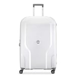 Delsey Paris Clavel Valise Rigide Extensible avec roulettes pivotantes, Blanc, Checked-Large 30 inch, Clavel Valise Rigide Extensible avec roulettes pivotantes