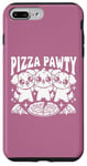 Coque pour iPhone 7 Plus/8 Plus Pizza Party Pizza Pawty Three Dogs Funny Pun amoureux des chiens