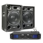 12" Passive PA Speakers with SPL700 DJ Power Amplifier - SP12 Disco Sound System