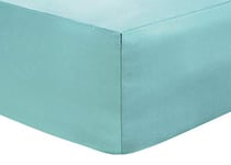 Linen Zone Drap-Housse Extra Profond de 40 cm de Profondeur, Facile d'entretien, 18 Couleurs, Petit lit Double de 1,2 m – Bleu Canard