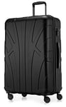 Suitline - Trolley Cabine expandible, Valise Rigide avec Compartiment Ordinateur Portable, 55 cm, 34 Liter, Noir