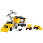 Theo Klein 3252 Caterpillar - Tool Truck Set 4 in 1 I construction toy with toolbox I Incl. digger and dumper I Toy for children from 3 years