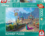 Schmidt Spiele 58042 Thomas Kinkade, Disney, La Reine des Neiges, Célébrer à Arendelle, Puzzle 1000 pièces, Multicolore