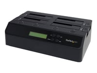 Startech.Com 4 Bay Usb 3.0/ Esata Hard Drive Duplicator Dock For 2.5" & 3.5" Sata/ Ide Ssd Hdd - Standalone 1:3 Copier Docking Station (Satdock4u3re) - Harddisk-Duplekser - 4 Brønner (Sata-300) - For P/N: Sva12dn4neua