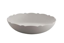 Alessi Dressed en Plein Air MW72 / 38 WG - Design Salad Bowl with Relief Decoration, Melamine, Light Gray