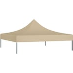 Déco Toit de tente de réception - Toile de Tonnelle 3x3 m Beige 270 g-m² Pour Extérieur Terrasse Jardin Patio - 6893