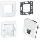 Kit prise murale RJ45 CAT6a 45x45 LEGRAND - Prise murale RJ45 Cat6a STP 45X45 LEGRAND