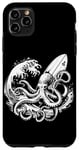 Coque pour iPhone 11 Pro Max Planche de surf Octopus Kraken Surf Board Ocean Surfer