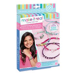 Make It Real - Rainbow Bling Bracelets. DIY Bead and Knot Bracelet Making Kit for Girls. Arts and Crafts Kit to Design and Create Unique Tween Knot Bracelets with Wax Cord, Beads, Charms and Gem Links