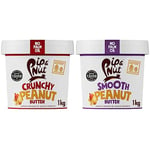 Pip & Nut Peanut Butter Lover Bundle | 1kg Smooth Peanut Butter & 1kg Crunchy Peanut Butter | Natural Nut Butter, No Palm Oil, No Added Sugar, Hi-Oleic Peanuts