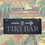 Stukk Tiki Panneau décoratif à Suspendre au Laser pour Restaurant, Club, Bar, pub, Plaque en Ardoise Naturelle gravée, 30 x 12 cm (Grand)