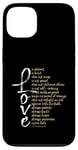 Coque pour iPhone 13 1 Corinthians 13 Verset de la Bible Love is Patient Love is Kind